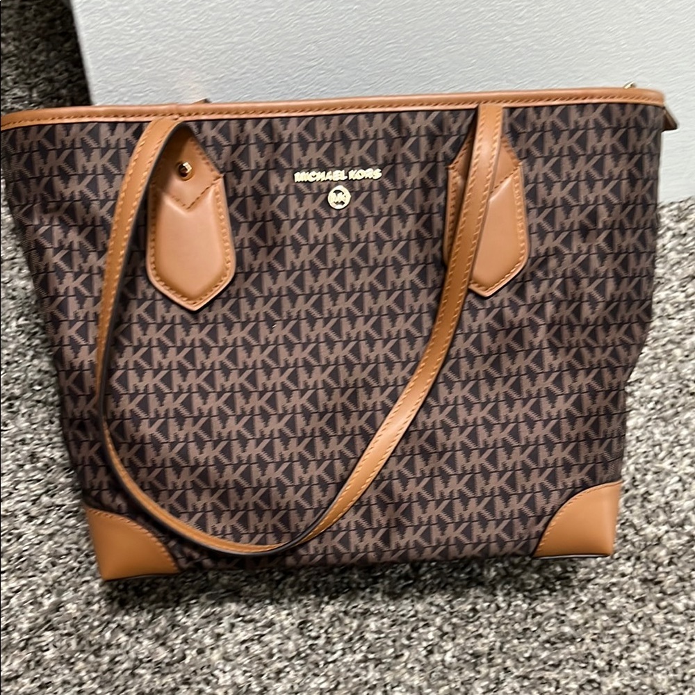 Michael Kors Brown Monogram Tote Bag